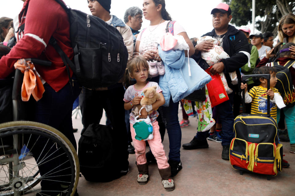 Migrant caravan refused entry to U.S.