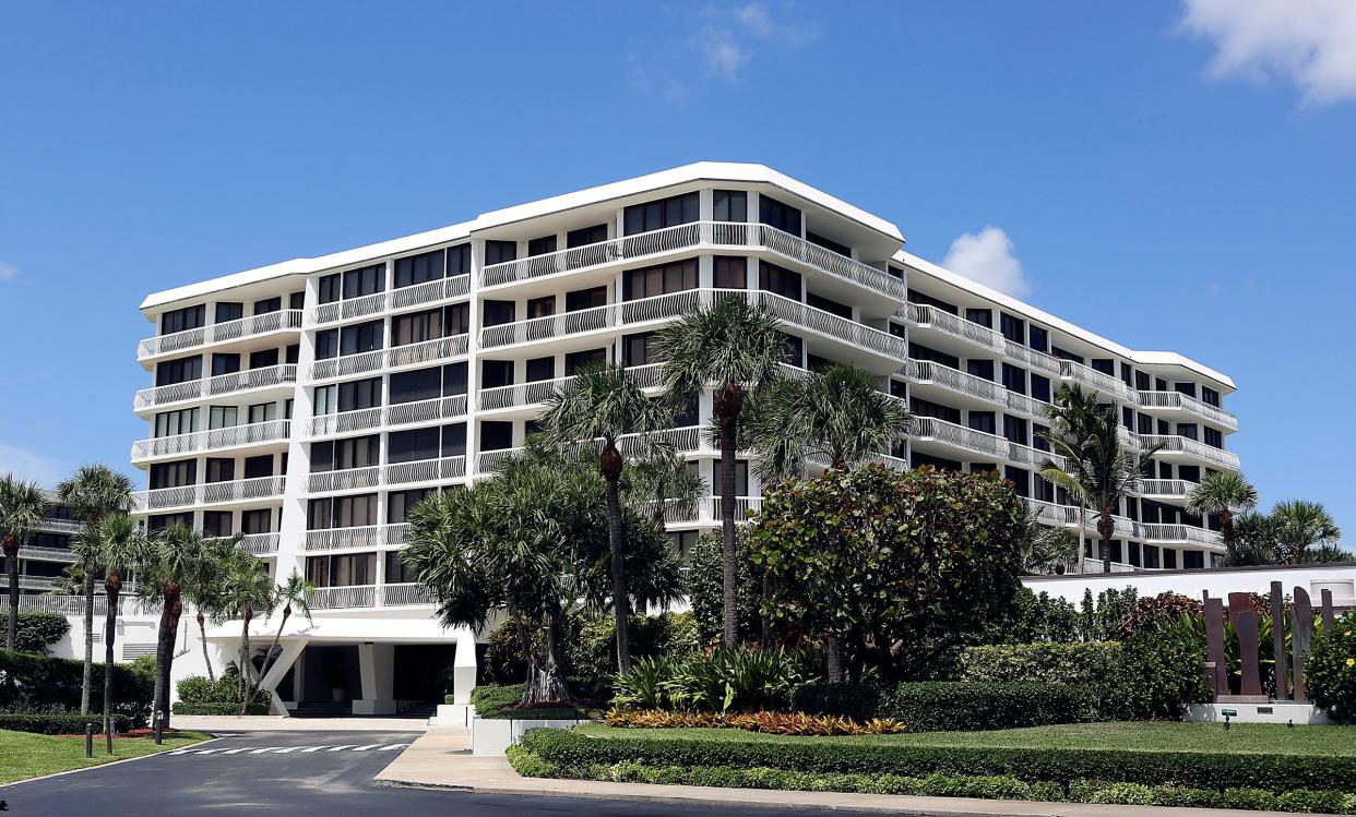 A Sloan's Curve condominium building is located at 2100 S. Ocean Blvd. It is one of 95 condo or co-op buildings in Palm Beach that stand three stories or higher.