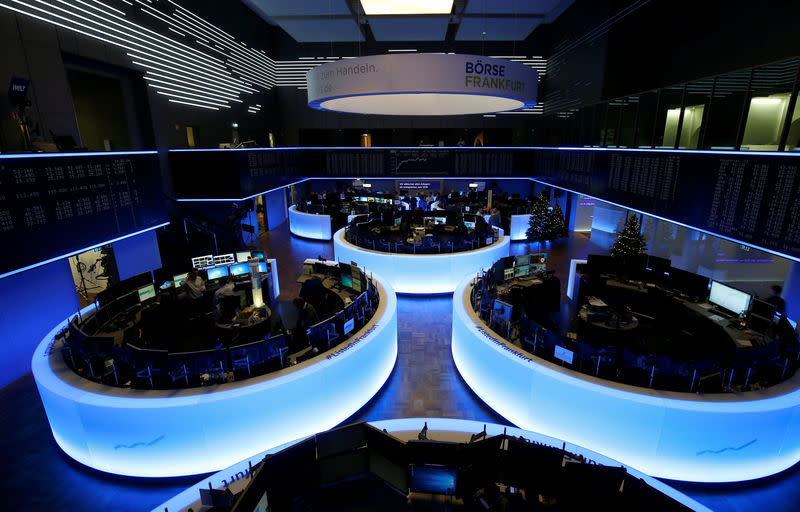 The trading floor of Frankfurt's stock exchange is pictured after the last trading day in Frankfurt, Germany December 28, 2018. REUTERS/Ralph Orlowski