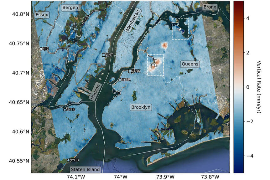 Aerial map of NYC