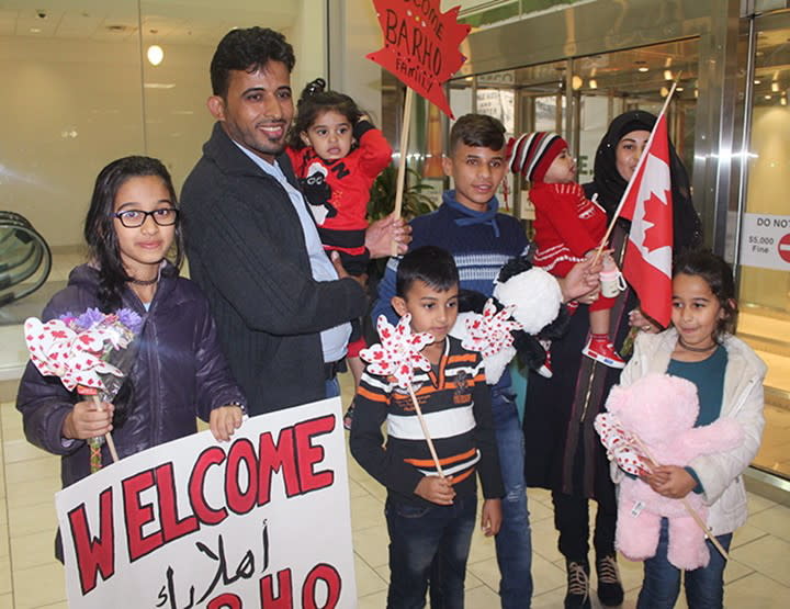 The Barho family arrives in Canada