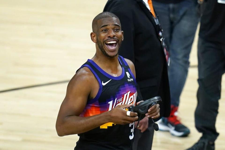 EMac gives his favorite NBA DFS picks for Yahoo, DraftKings + FanDuel daily fantasy basketball playoffs lineups, including Chris Paul | 7/11/21