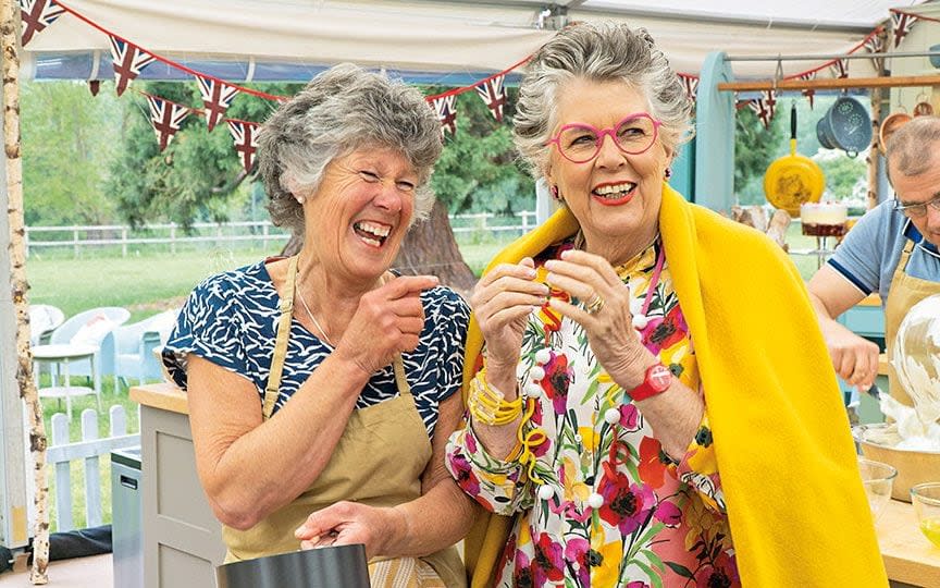 Maggie, a Bake Off 20201 contestant, has been compared to Prue, thanks to her voluminous thatch of hair and infectious smile - Channel 4 / Great British Bake Off 