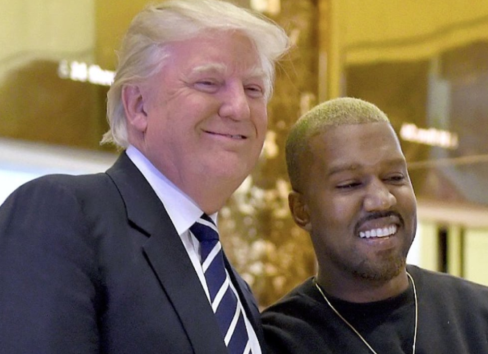 "You don't have to agree with [Trump] but the mob can't make me not love him," Kanye added.