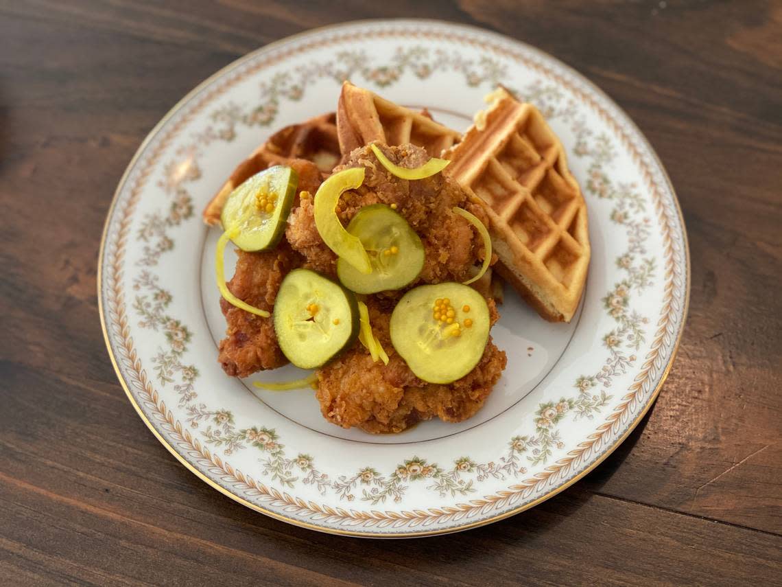 Chicken and waffles from Rosie’s.