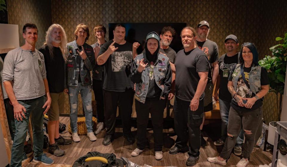 In October 2023, Walters was granted a wish by the Make-A-Wish Foundation, which sent him, his parents and his bandmates to Atlanta to see and meet one of their favourite bands, Cannibal Corpse. (Submitted by Ryder Walters)