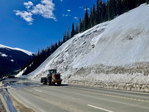 On Tuesday, crews worked to clean up two snow slides that covered part of the roadway on US Highway 40 at Berthoud Pass. (Photo: Colorado Department of Transportation)