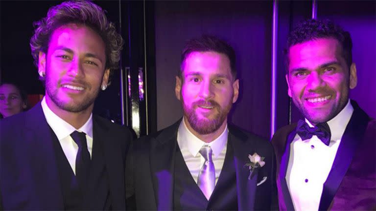 Neymar, Lionel Messi y Dani Alves
