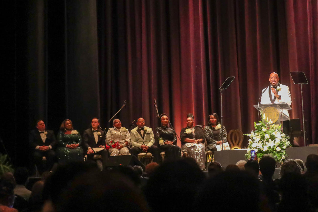 Savannah Mayor Van Johnson gives his inaugural address during the 2024 inauguration for the Savannah City Council on Tuesday, January 2, 2024 at the Johnny Mercer Theatre.