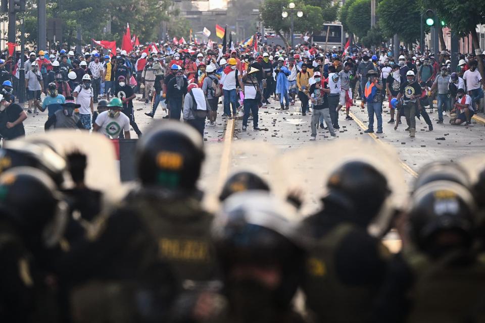 Manifestants à Lima, le 24 janvier 2023 - ERNESTO BENAVIDES / AFP