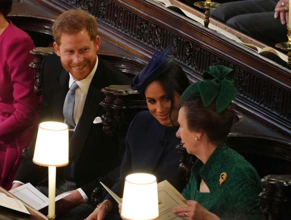 Prince Harry, Meghan Markle and Princess Anne