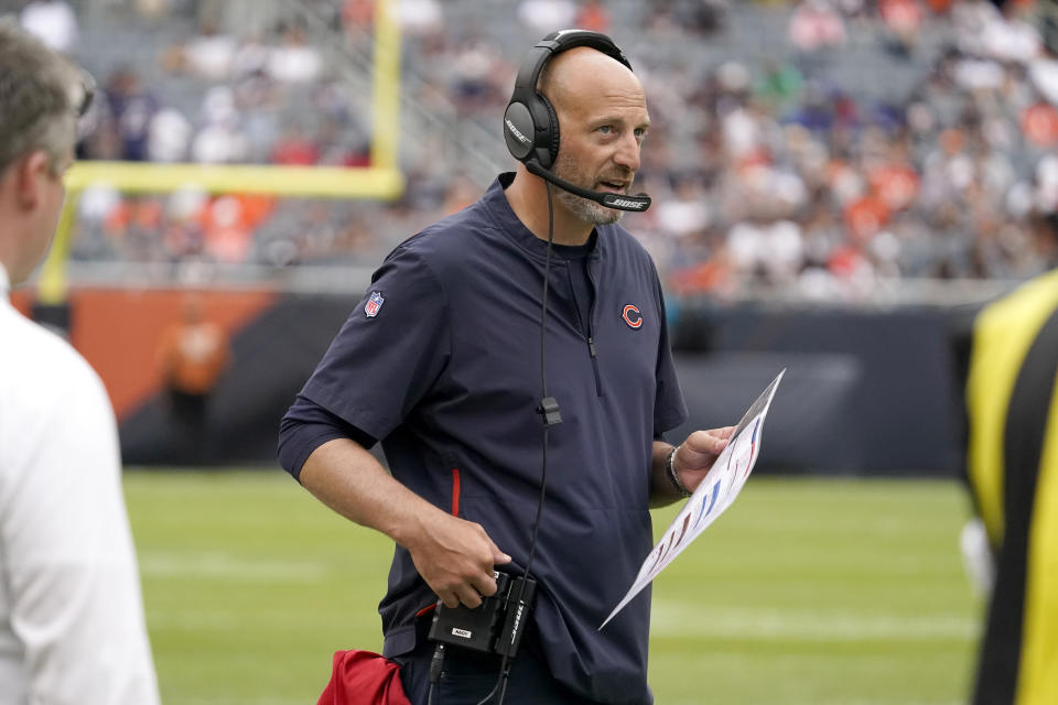 Chicago Bears head coach Matt Nagy is on the hot seat going into the season. (AP Photo/Nam Y. Huh)