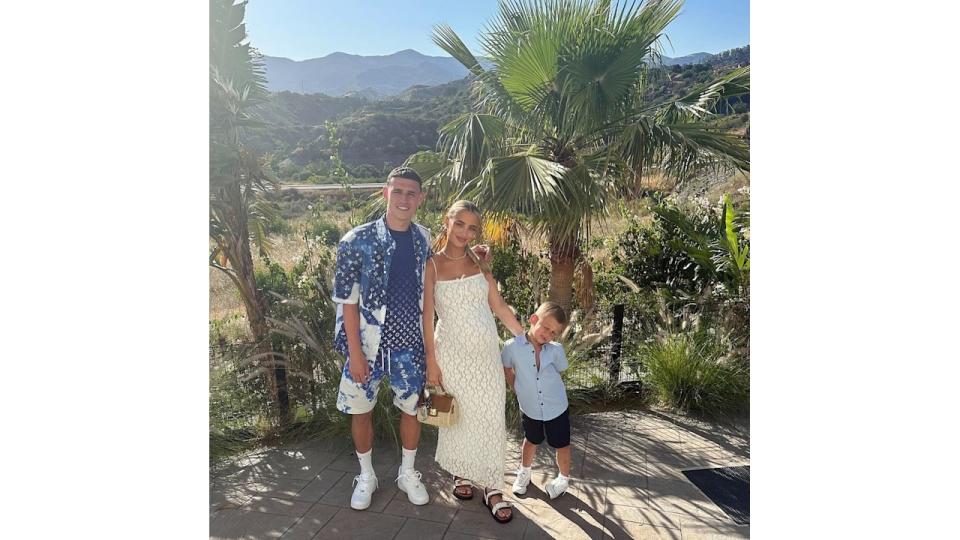 A photo of Phil Foden with his family