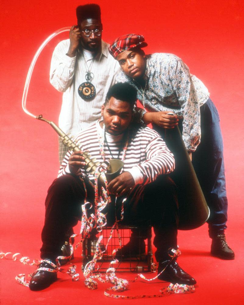 De La Soul in the Daisy Age … (left to right) Posdnuos, Maseo and Trugoy the Dove.