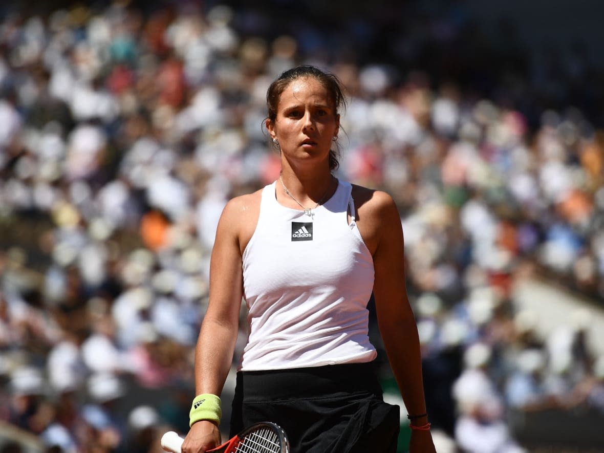 Russia's Daria Kasatkina walks on court during the women's semi-final singles match at the Roland-Garros Open tennis tournament in Paris on June 2. (Christophe Archambault/AFP/Getty Images - image credit)