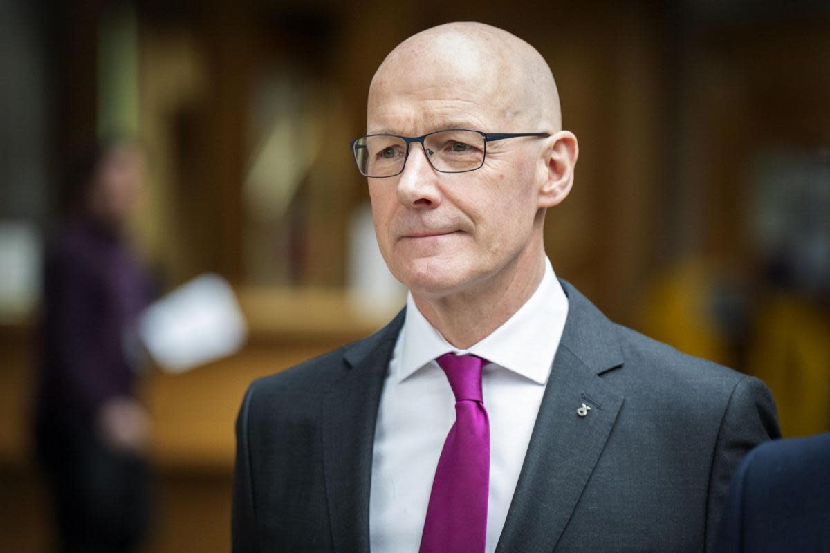 Newly elected leader of the Scottish National Party John Swinney in the Garden Lobby at the Scottish Parliament in Edinburgh <i>(Image: PA)</i>
