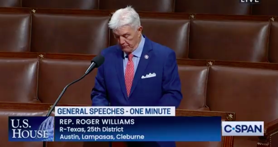 U.S. Rep. Roger Williams, R-Austin, claimed that President Joe Biden's decisions regarding energy will lead to higher household energy costs.