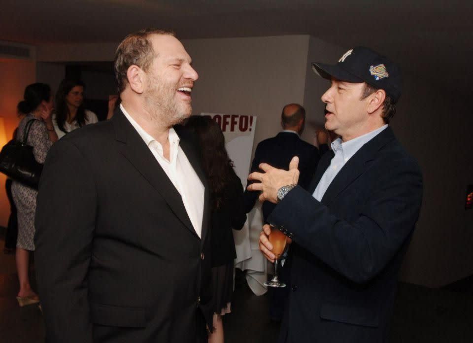 Weinstein and Spacey, pictured here in 2006 are both said to be seeking assistance at The Meadows. Source: Getty