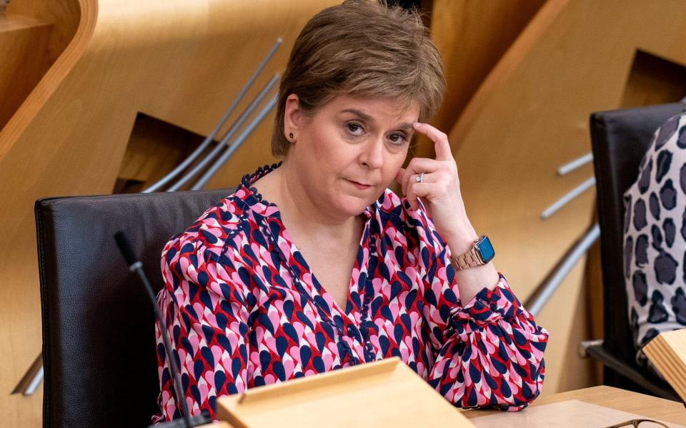 Nicola Sturgeon during a Scottish Government session in Holyrood in May 2024
