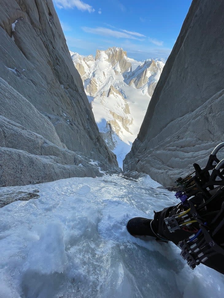 Back on interminable ice goulotte, Sept. 19