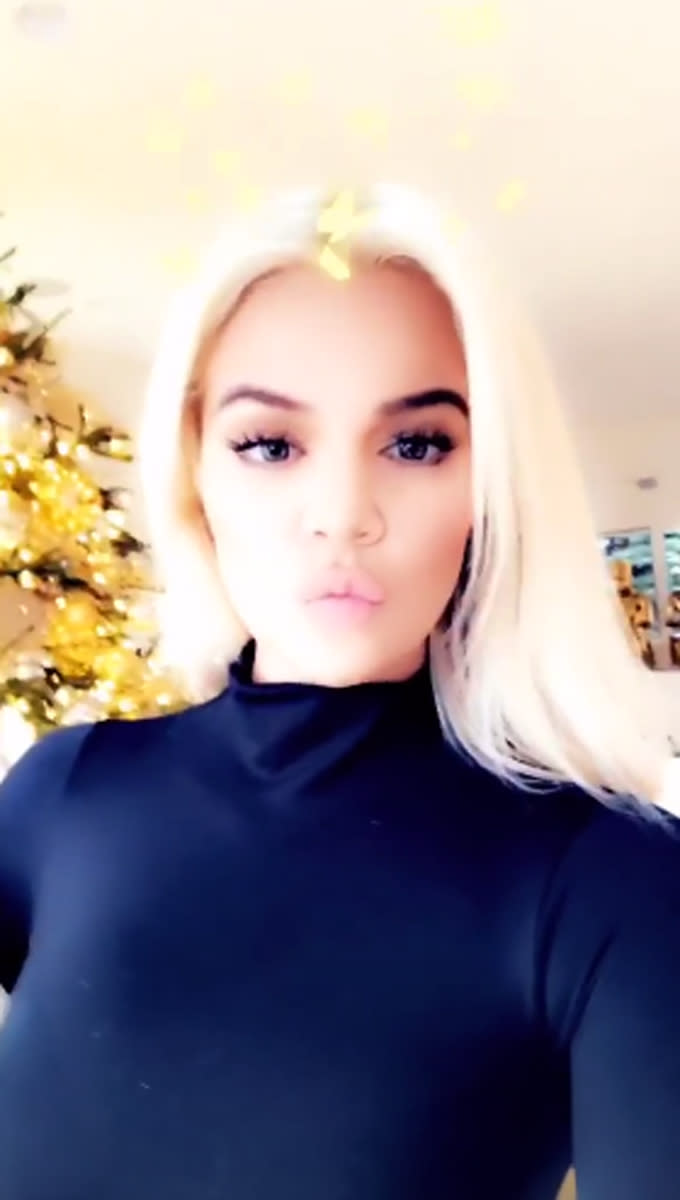 Khloe Kardashian Debuts Long Platinum Hair