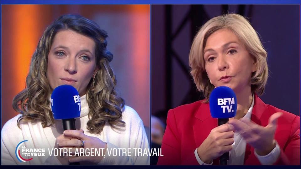 Valérie Pécresse interrogé par Aurélie Magnier, plombière, dans 