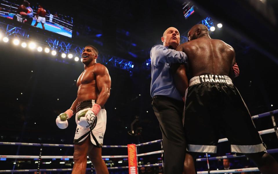 Enough: Carlos Takam is stopped - Getty Images Europe