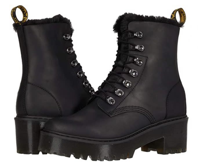 Dr Martens Leona Faux Fur Platform