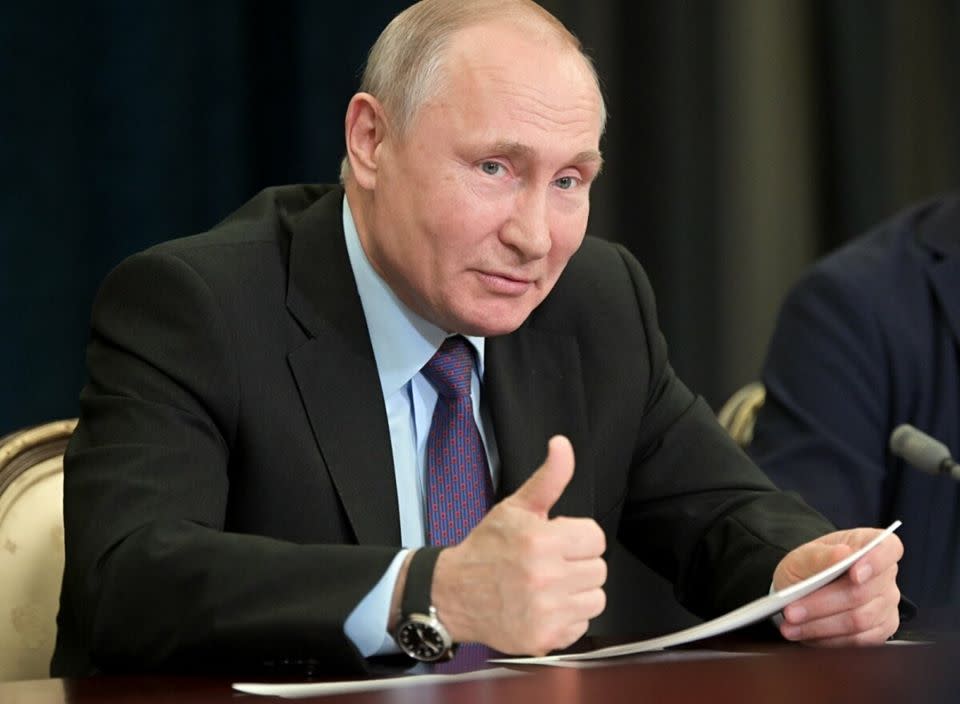俄羅斯總統普丁（Vladimir Putin）發表聲明稱納卡全面停火。   圖：翻攝自普丁臉書