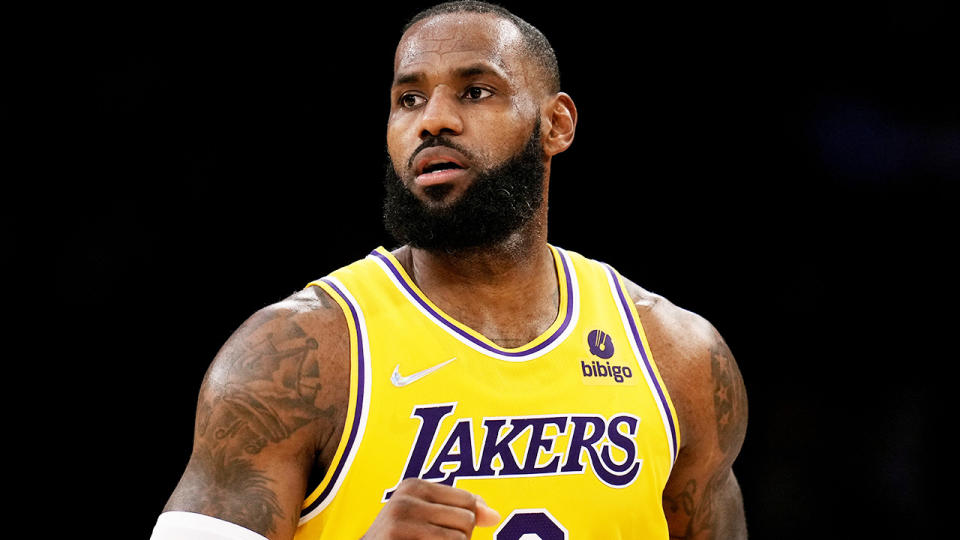 LeBron James, pictured here in action for the Los Angeles Lakers in the NBA.