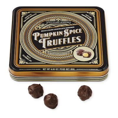 <p><a href="https://go.redirectingat.com?id=74968X1596630&url=https%3A%2F%2Fwww.williams-sonoma.com%2Fproducts%2Fwilliams-sonoma-pumpkin-spice-truffles&sref=https%3A%2F%2F" rel="nofollow noopener" target="_blank" data-ylk="slk:Shop Now;elm:context_link;itc:0;sec:content-canvas" class="link ">Shop Now</a></p><p>Williams Sonoma Pumpkin Spice Truffles</p><p>williams-sonoma.com</p><p>$7.99</p><span class="copyright">Williams Sonoma</span>