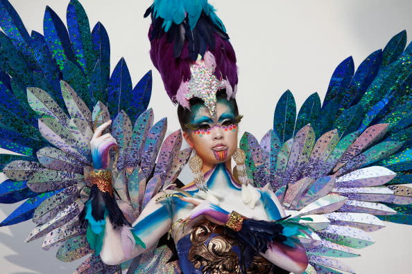 A model participates in a 2012 International Bodypainting Festival Asia at Duryu park on September 1, 2012 in Daegu, South Korea. The festival is the largest event in the field of body painting and spreads the art form to thousands of interested visitors each year. (Photo by Chung Sung-Jun/Getty Images)