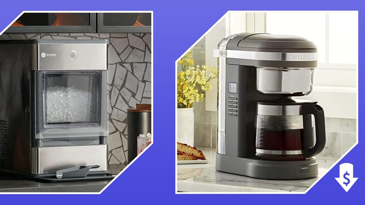 ge ice maker and kitchenaid coffee maker