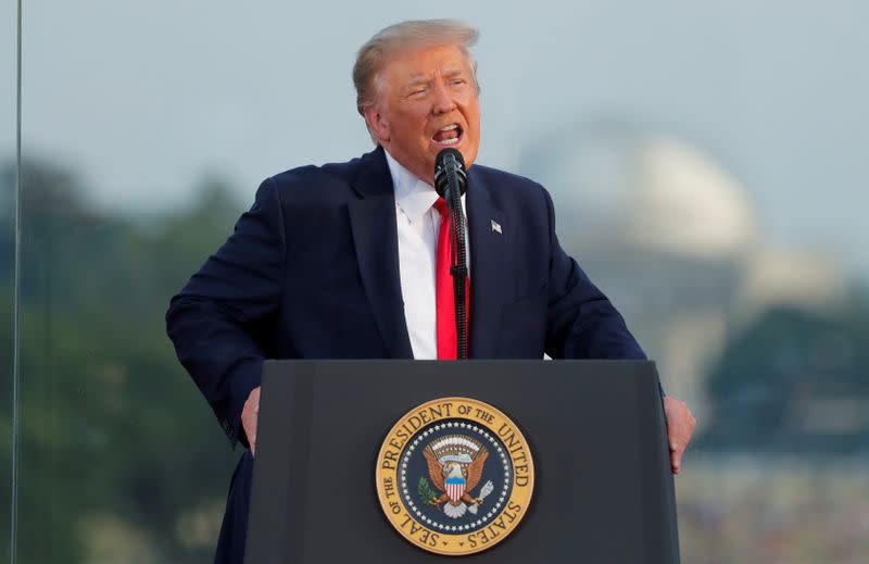 FILE PHOTO: U.S. President Donald Trump holds 4th of July U.S. Independence Day celebrations at the White House