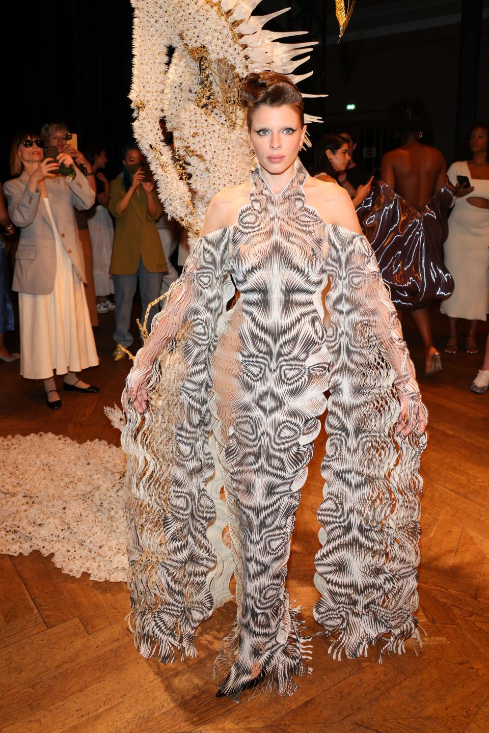 Julia Fox at the Iris Van Herpen fashion show.