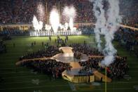 Overview of half-time show during the NFL's Super Bowl 50 football game between the Carolina Panthers and the Denver Broncos in Santa Clara, California February 7, 2016. REUTERS/Michael Fiala