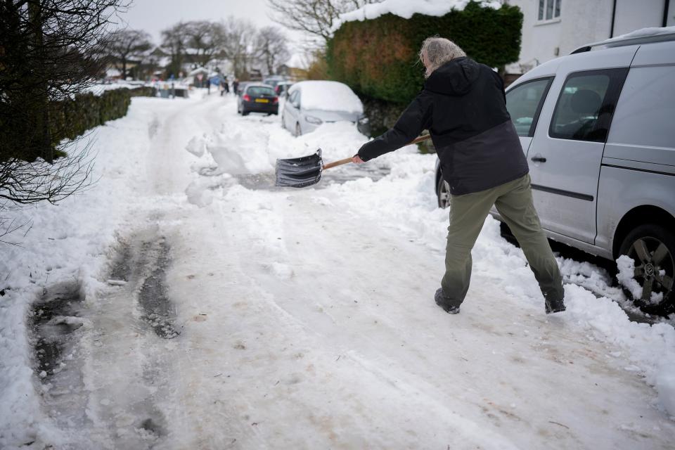 Hundreds of homes in Cumbria were left without power after snowfall over the weekend (Getty Images)