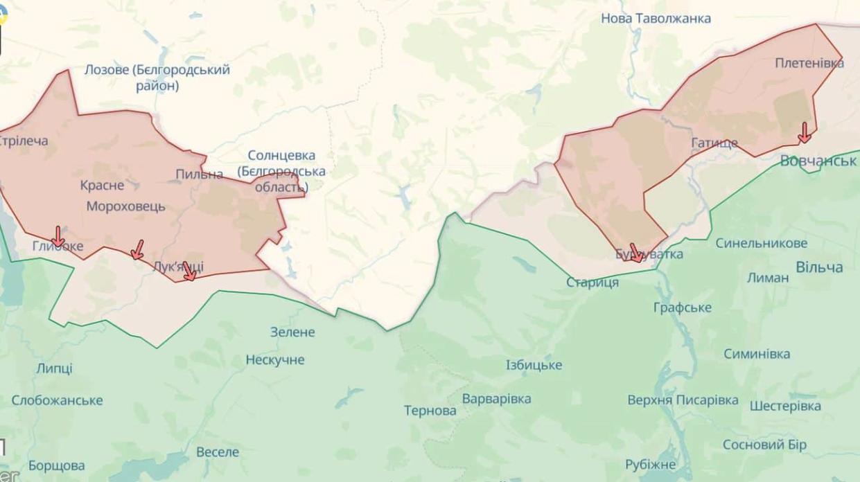 The current situation on the Kharkiv front. Screenshot: Deepstatemap