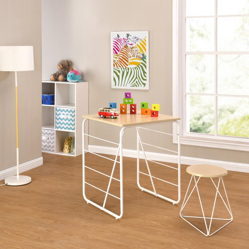 For little ones who don't have too much homework, this just might be the desk you're looking for. It has enough space on top for building blocks or a laptop. And the set includes a stool. <a href="https://fave.co/2CCkbS0" target="_blank" rel="noopener noreferrer">Find it for $69 at Walmart</a>.