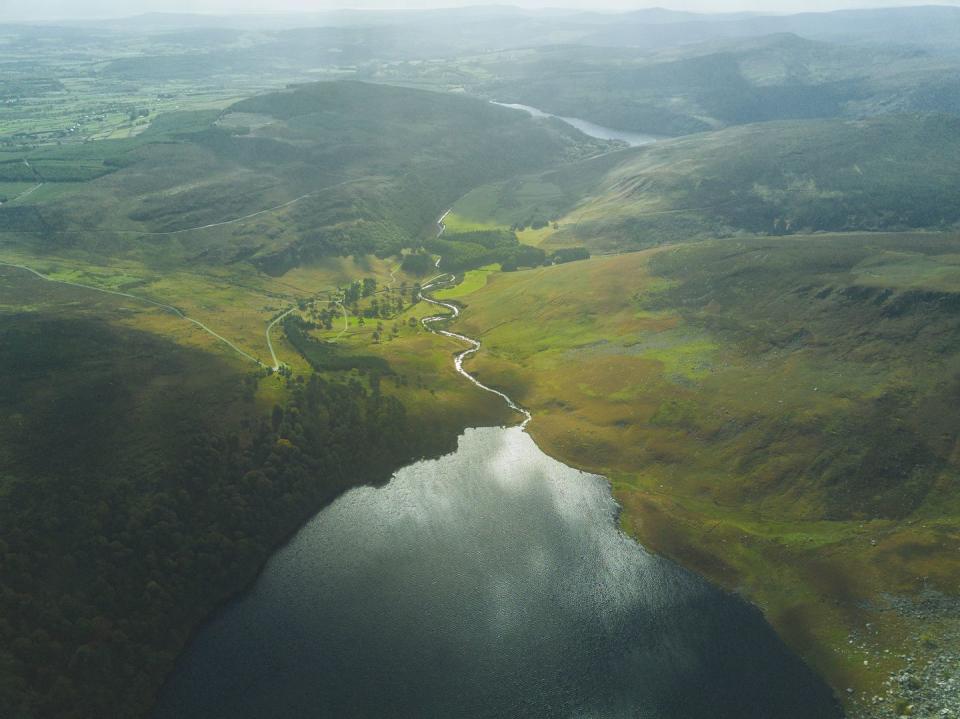 lough tay country wicklow ireland