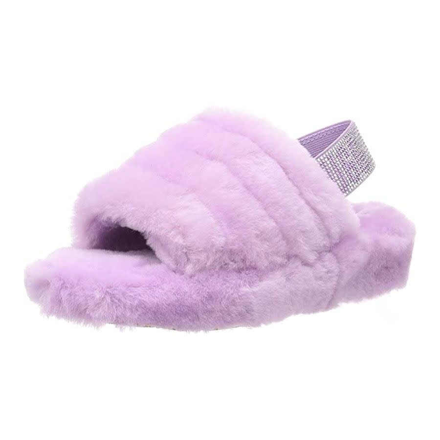 UGG womens Fluff Yeah Bling Slipper, Lilac Frost, 7 US