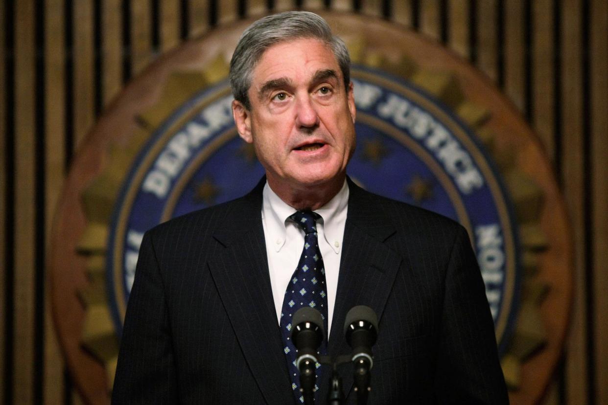 FBI Director Robert Mueller speaks during a news conference at the FBI headquarters: Getty Images