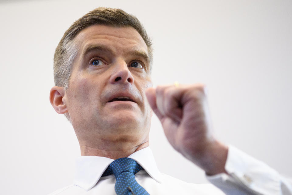 LONDON, ENGLAND - JUNE 11: Mark Harper MP formally launches his bid to become the new leader of the Conservative Party and Prime Minister of the United Kingdom, on June 11, 2019 in London, England. (Photo by Leon Neal/Getty Images)