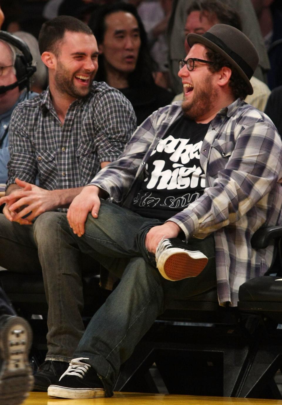 Adam Levine and Jonah Hill