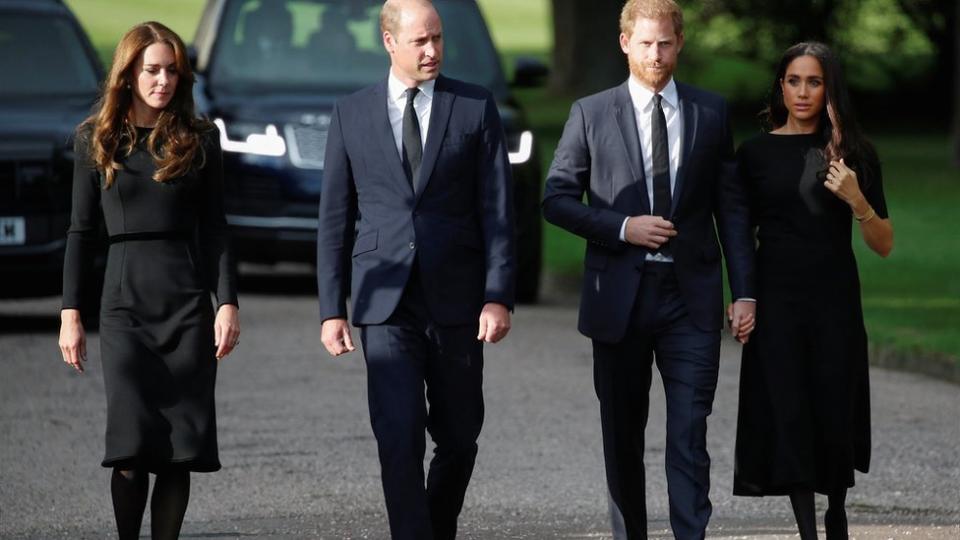 Kate, William, Harry y Meghan