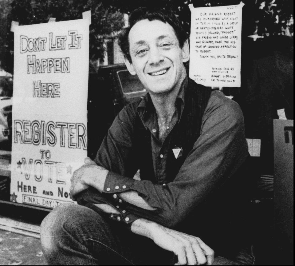 Harvey Milk in San Francisco on Nov. 9, 1977.