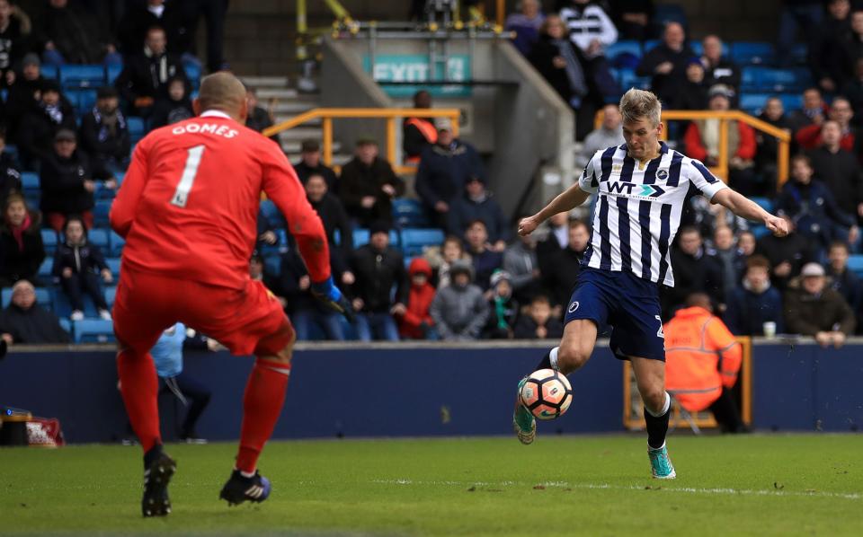 Steve Morison scores Millwall's winner against Watford in round 4