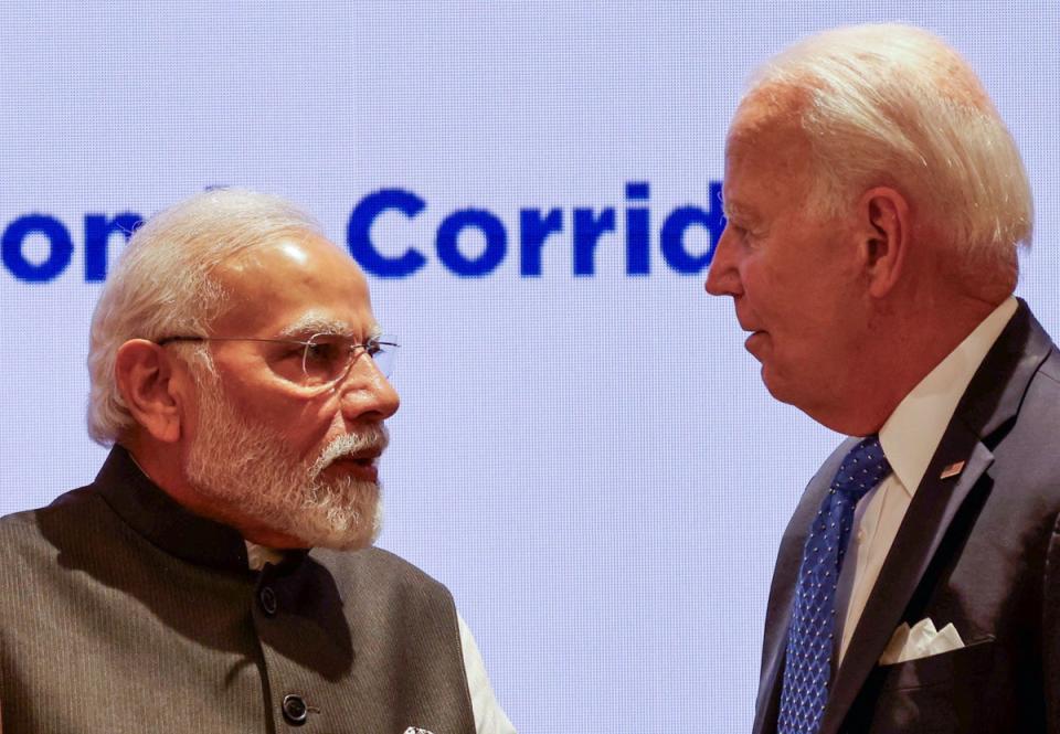President Joe Biden reportedly also raised the matter directly with Prime Minister Narendra Modi when they met at the Group of 20 Summit in September in New Delhi (POOL/AFP via Getty Images)