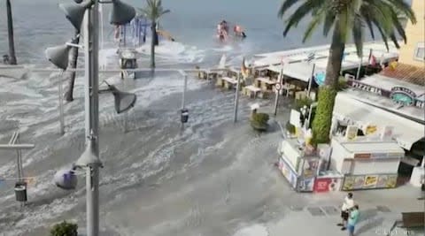 A number of beach-side restaurants were flooded - Credit: Solarpix.com