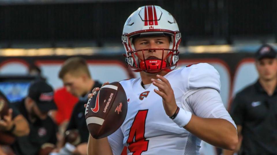 Western Kentucky quarterback Bailey Zappe threw for FBS single-season records in passing yards (5,967) and touchdown throws (62) in 2021.